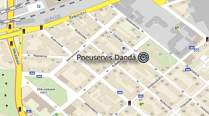 mapa-pneuservis-danda-plzen